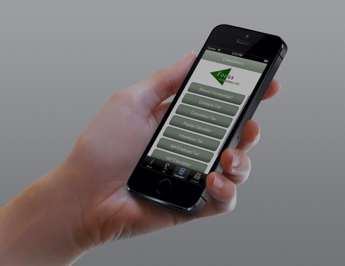A hand holding a phone showing the Focus App